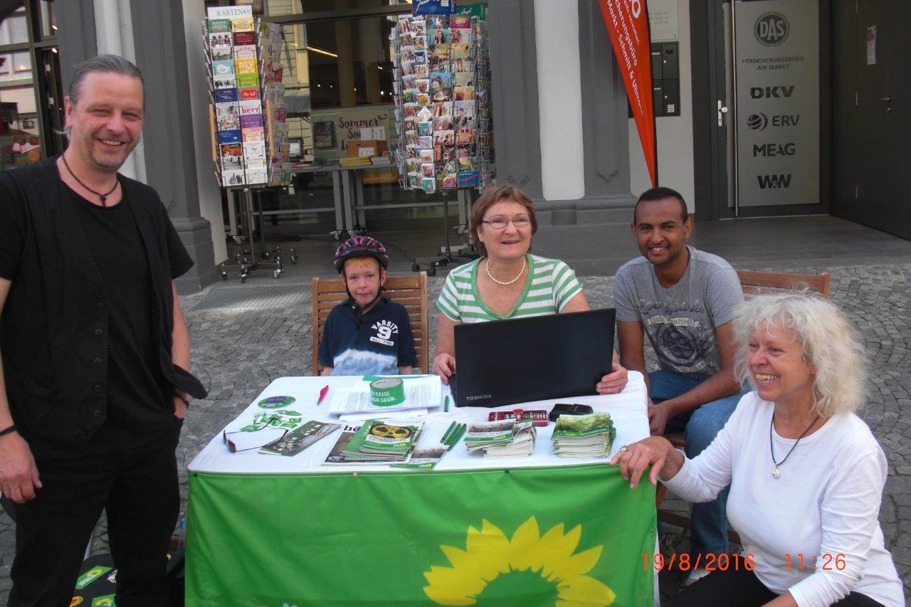 Infostand am Marktplatz