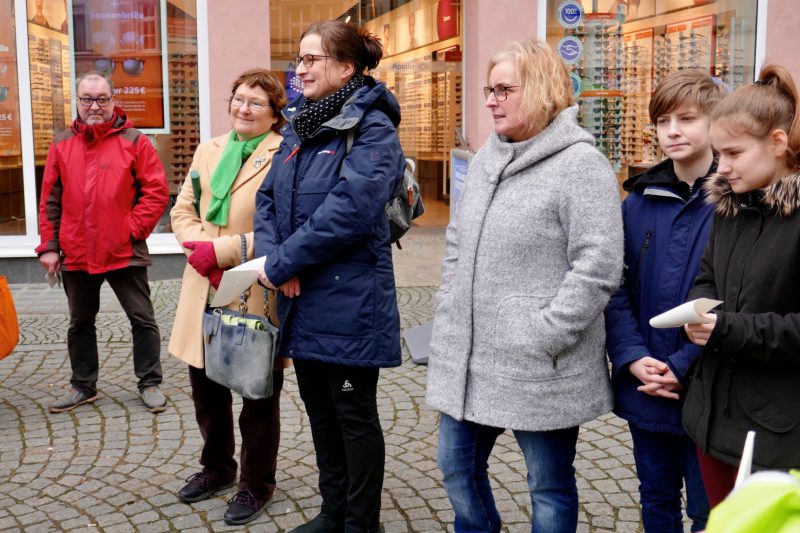 Teilnehmer der Fridays For Future Demo in Kitzingen, Februar 2020