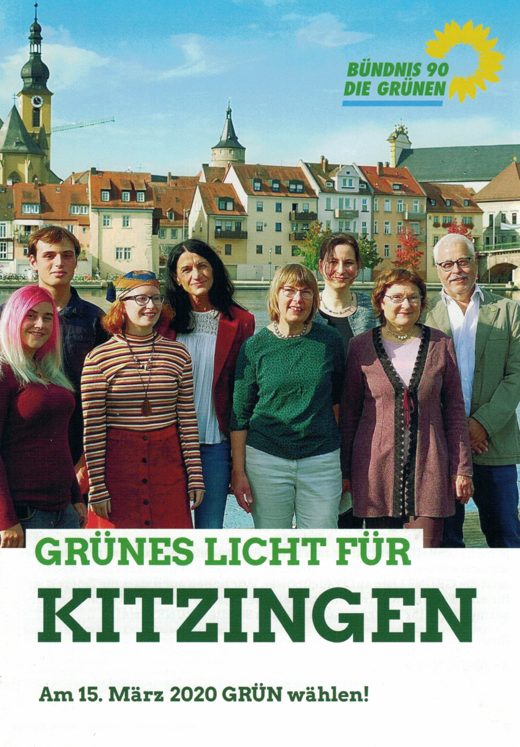 Stadtratsflyer GRÜNE Kitzingen Kommunalwahl 2020
