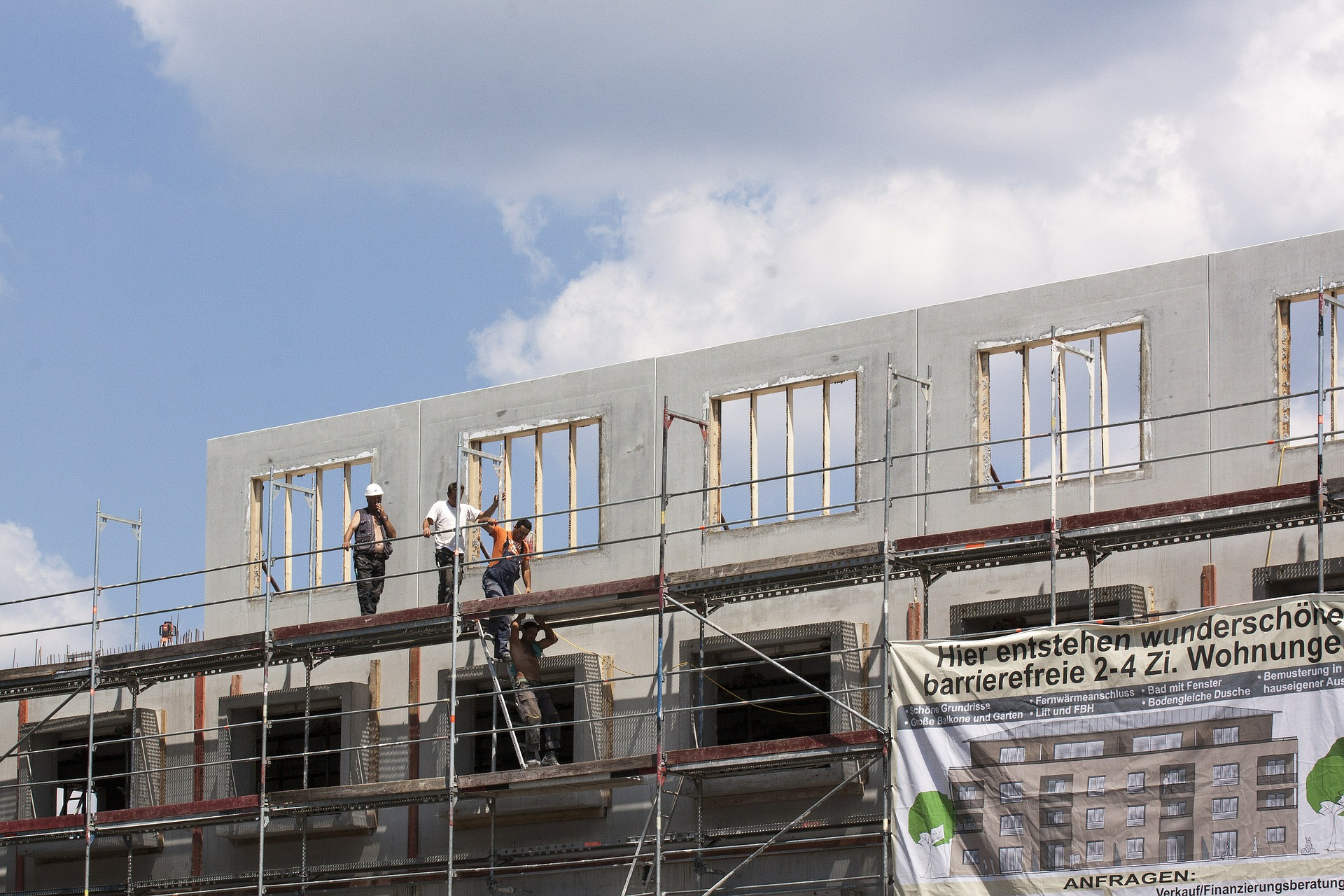 Baustelle für Geschosswohnungen