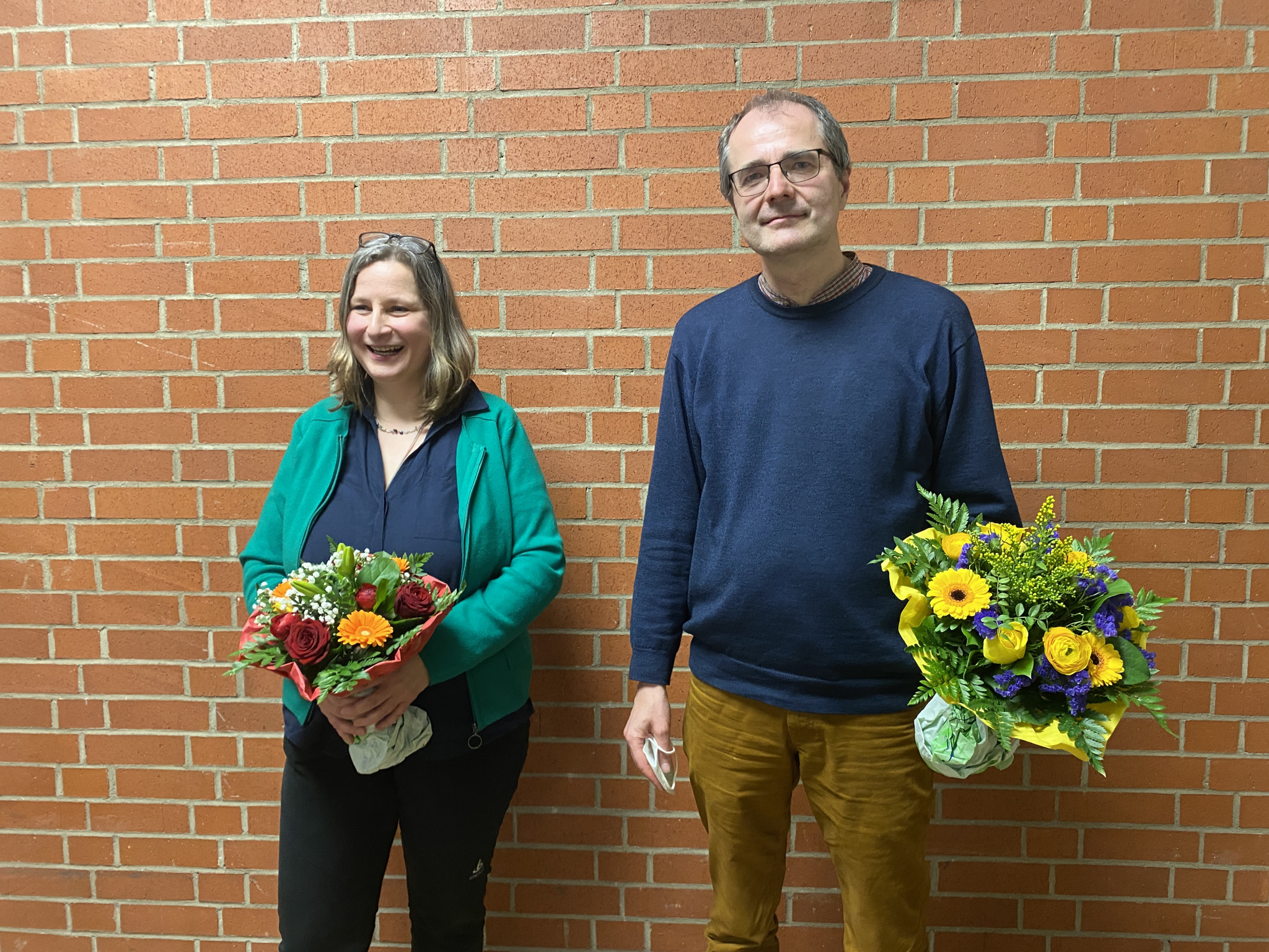 Das neue Sprecher*innen-Duo des Grünen Kreisverbandes Kitzingen: Eva Trapp und Julian (Stefan) Glienke. Foto: Andrea Rauch