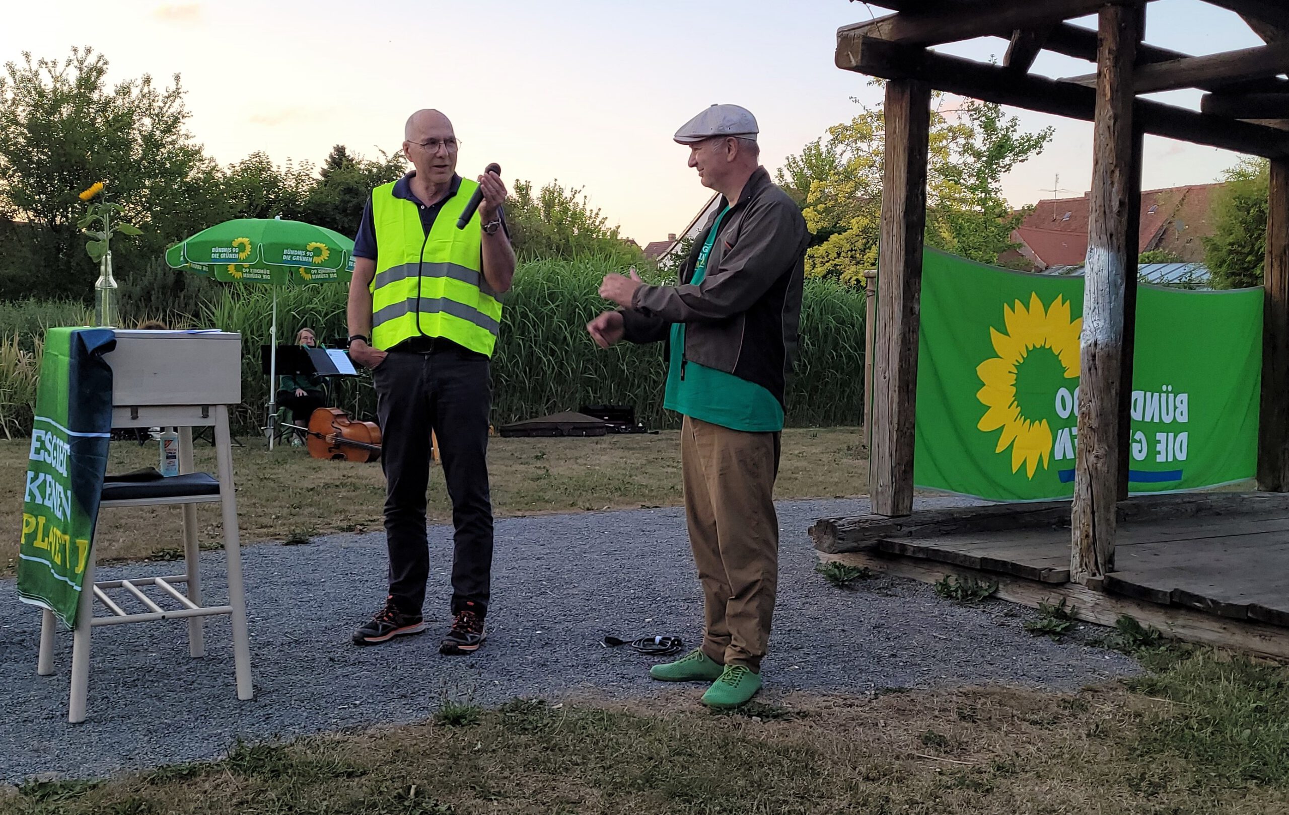 Artie Gutschera und Victor Trapp beim Green Dinner in Kitzingen