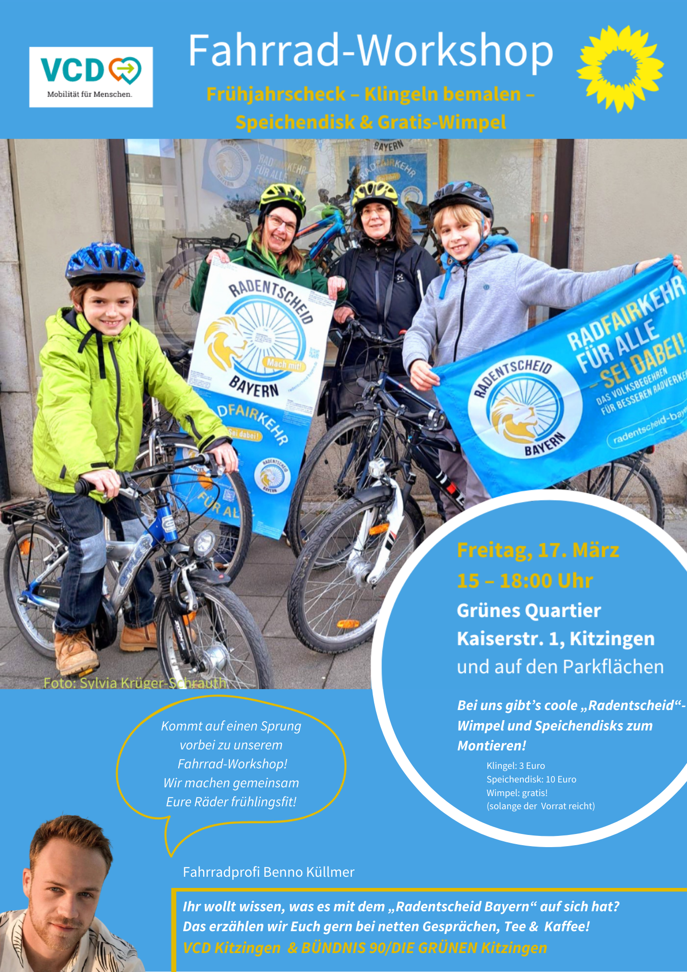 Plakat zum Fahrradworkshop.