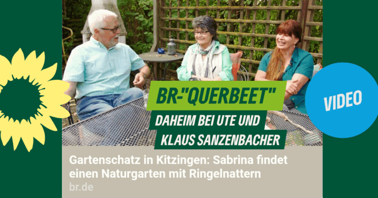 BR „Querbeet“ zu Gast im Garten von Ute und Klaus Sanzenbacher