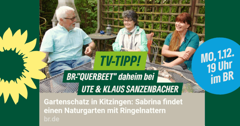 BR „Querbeet“ zu Gast im Garten von Ute und Klaus Sanzenbacher