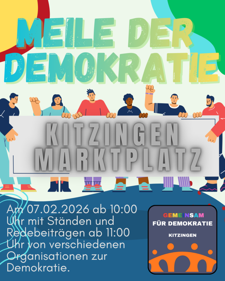 Komm zur großen Meile der Demokratie