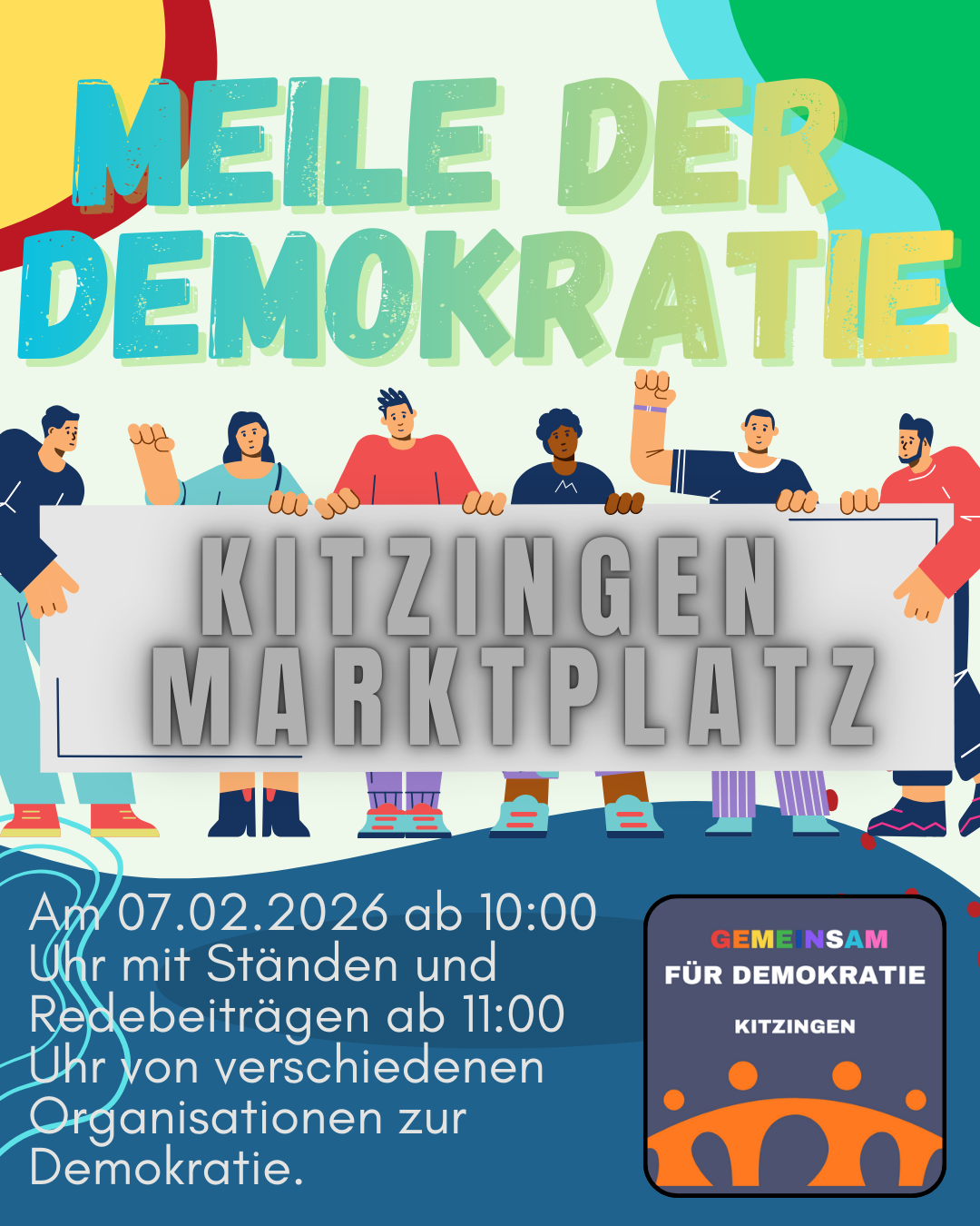 Plakat "Meile der Demokratie"